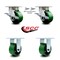 Service Caster 4 Inch Kingpinless Green Poly on Steel Caster Brake & Swivel Lock 2 Rigid, 2PK SCC-KP30S420-PUR-GB-SLB-BSL-2-R-2 - alternate 6